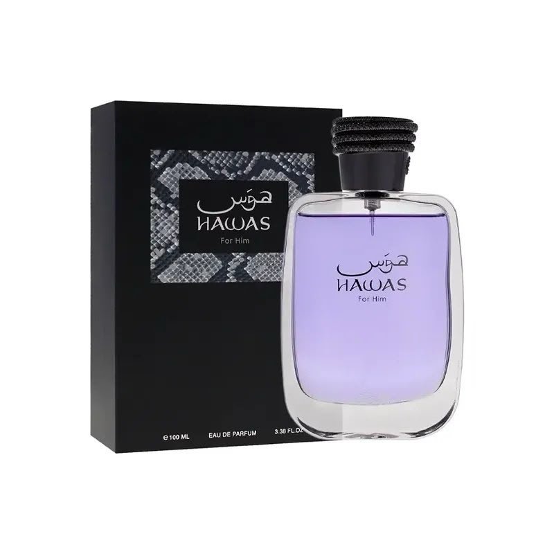 Hawas for him da Rasasi, perfume masculino de 100ml