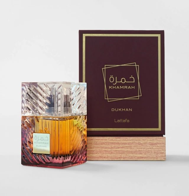 Khamrah Dukhan da Lattafa, perfume unissex de 100ml