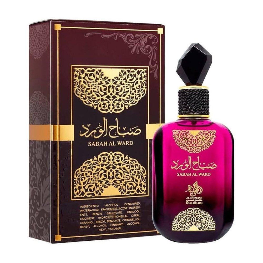 Sabah Al Ward Tradicional da Al Wataniah, perfume feminino de 100ml
