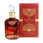 Sabah Al Ward Valentine da Al Wataniah, perfume feminino de 100ml, frasco e embalagem