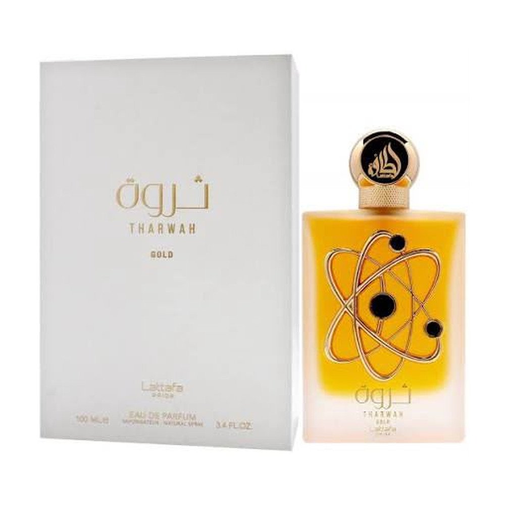 Tharwah Gold da Lattafa, perfume feminino de 100ml