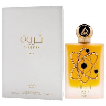 Tharwah Gold da Lattafa, perfume feminino de 100ml
